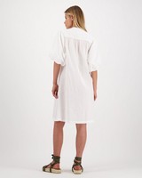 Cole Pintuck Dress -  white