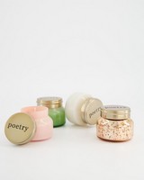 Pearlized Candle in Jar -  gold