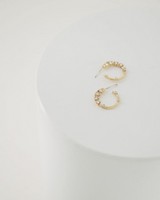 Scattered Diamante Ring Stud Earrings -  milk