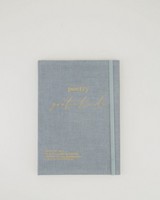 Gratitude Journal With Linen Cover -  grey