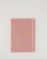 Gratitude Journal With Linen Cover -  pink