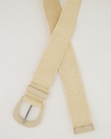 Aria Straw Wrapped Belt -  bone