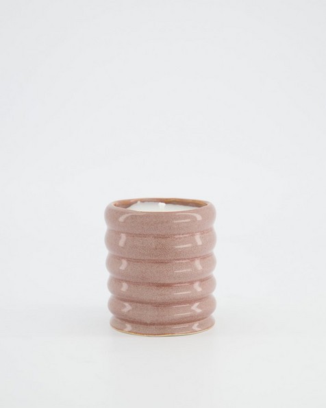 Pret-a-Pot Fluted Candle -  dustypink