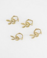 Foliage Napkin Ring Set -  gold