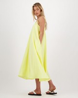 Leslie Linen Dress -  yellow