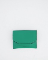 Elaina Colourblock Leather Cardholder -  darkgreen