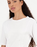 Poetry Demie One Up Knit Tee -  white