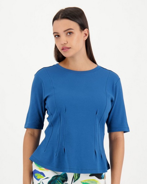 Poetry Demie One Up Knit Tee -  teal