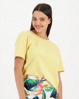 Larah Basic T-Shirt -  yellow