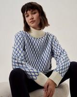 Kate Check Pullover -  blue