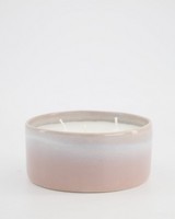 French Grey Watercolour 3-Wick Candle -  grey