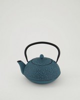Scalloped Teapot -  blue