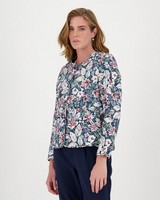 Ghita Floral Quilt Jacket -  darkgreen