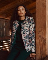 Ghita Floral Quilt Jacket -  darkgreen