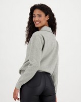 Sloan Quarter Zip Co-Ord Pullover -  grey