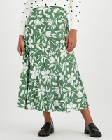 Ola Greens Floral Skirt -  summergreen