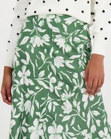 Ola Greens Floral Skirt -  summergreen
