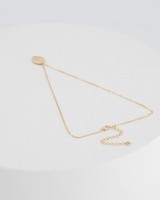 Engraved Oval Shell Necklace -  milk