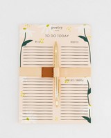 To Do Today Notepad With Gold Pen -  assorted