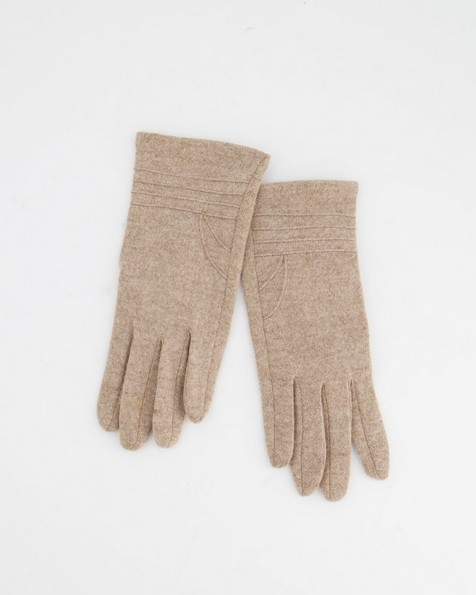 Anna May Wool Gloves -  oatmeal