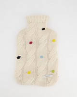 Cable Spotted Hot Water Bottle -  assorted
