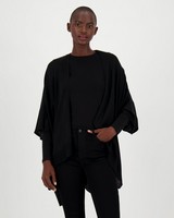 Posey Knitted Kimono -  black