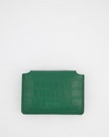 Marina Croc Card Holder -  green
