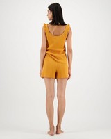 Stella Ruffle Short PJ Set -  orange