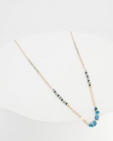 Satellite Natural Stone Necklace -  turquoise