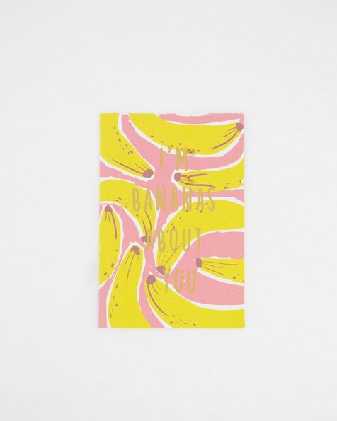 Bananas About You Card -  pink