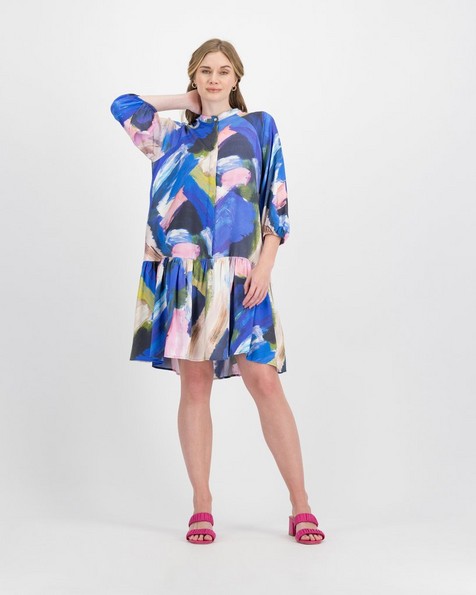 Elize Abstract Print Dress -  assorted
