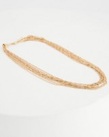 Fine 14-Strand Multi-Chain Necklace -  gold