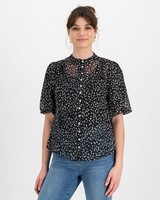 Harley Dotted Blouse -  black