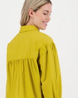 Cali Oversized Poplin Shirt -  yellow