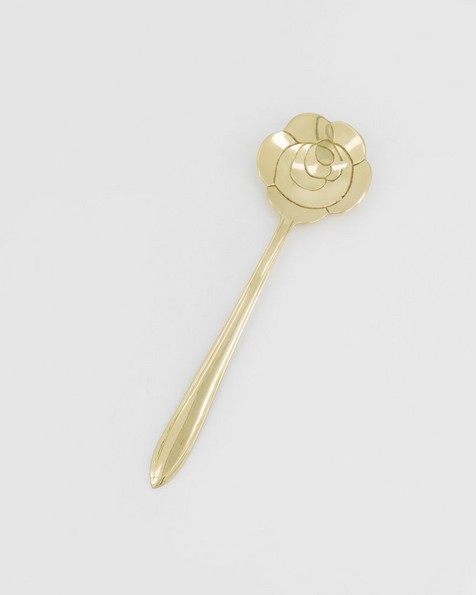 Rose Serving Spoon -  gold
