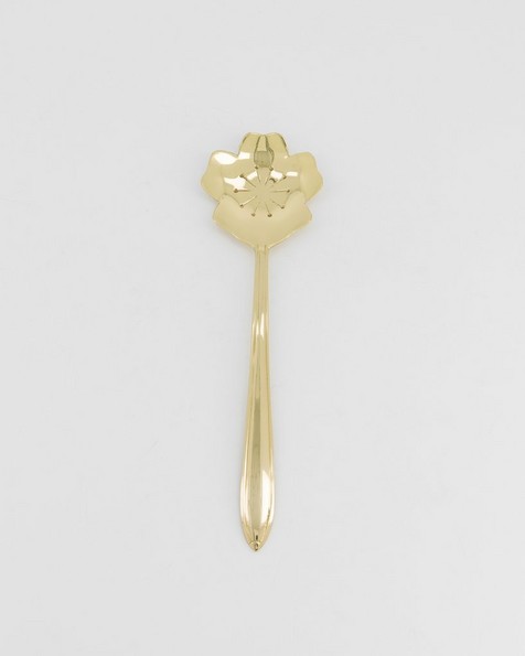 Peony Serving Spoon -  gold