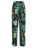 Phoenix Floral Printed Pants -  green