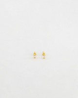 Cubic Zirconia & Silver Baguette Stud Earrings -  camo