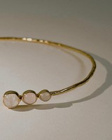 Rose Quartz & Moonstone Wrap Bracelet -  pink