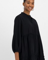 Axelle Tiered Dress -  black