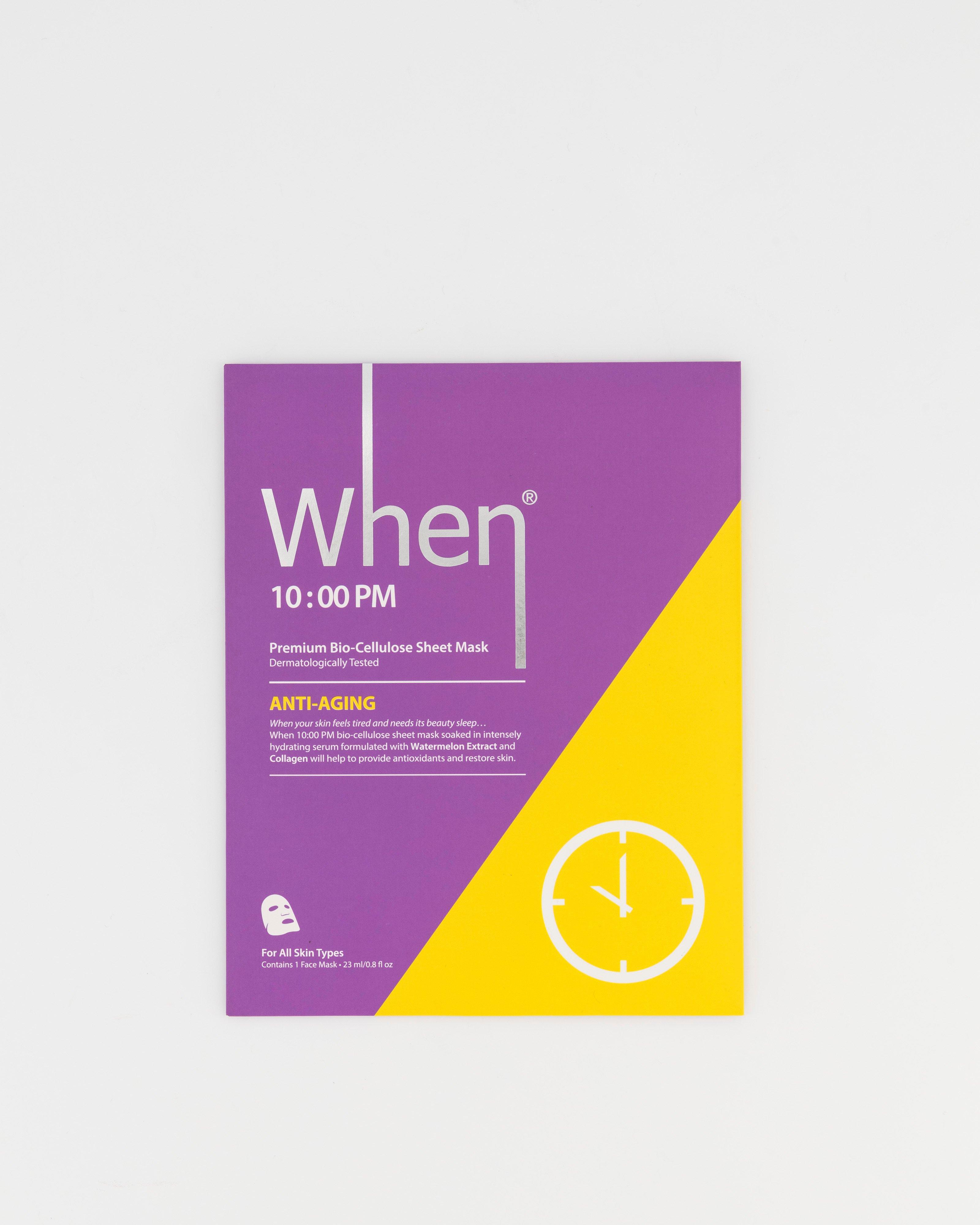 When 10:00 PM Anti-Aging Premium Bio-Cellulose Sheet Mask