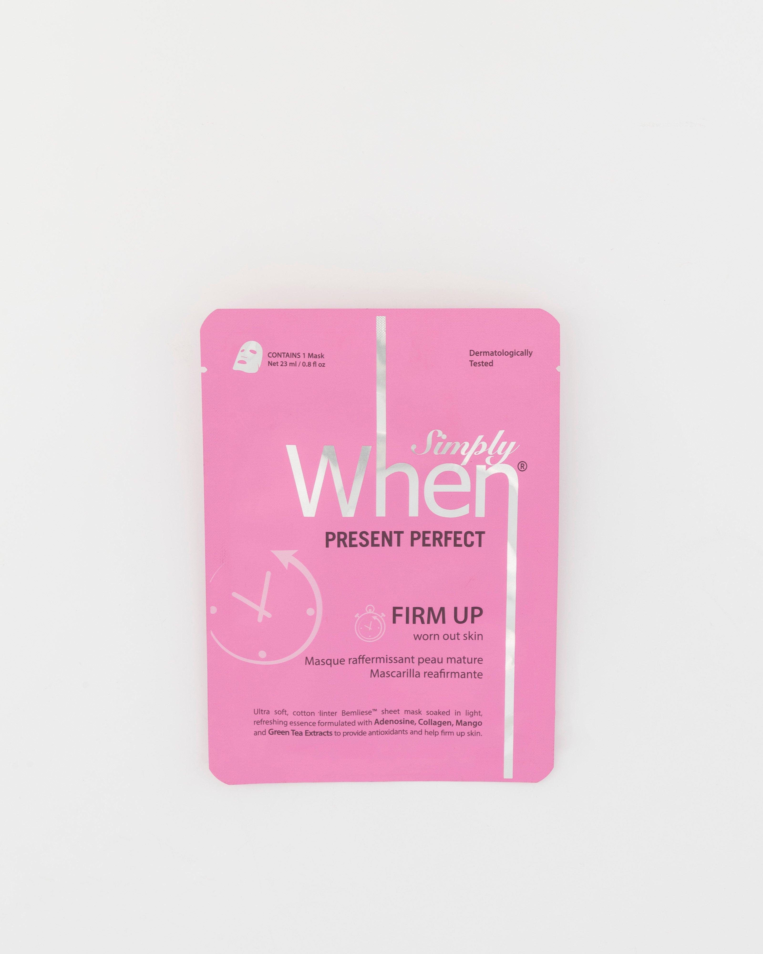 Simply When Present Perfect Firm Up Sheet Mask