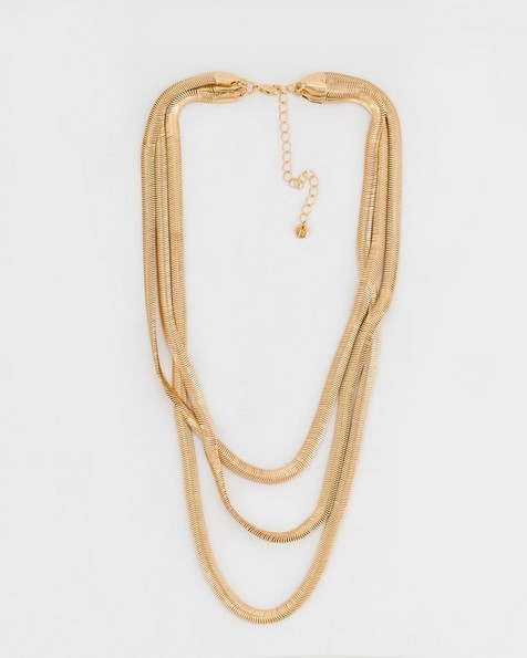 3-Layer Flat Snake Chain -  gold