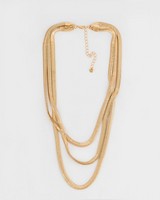 3-Layer Flat Snake Chain -  gold