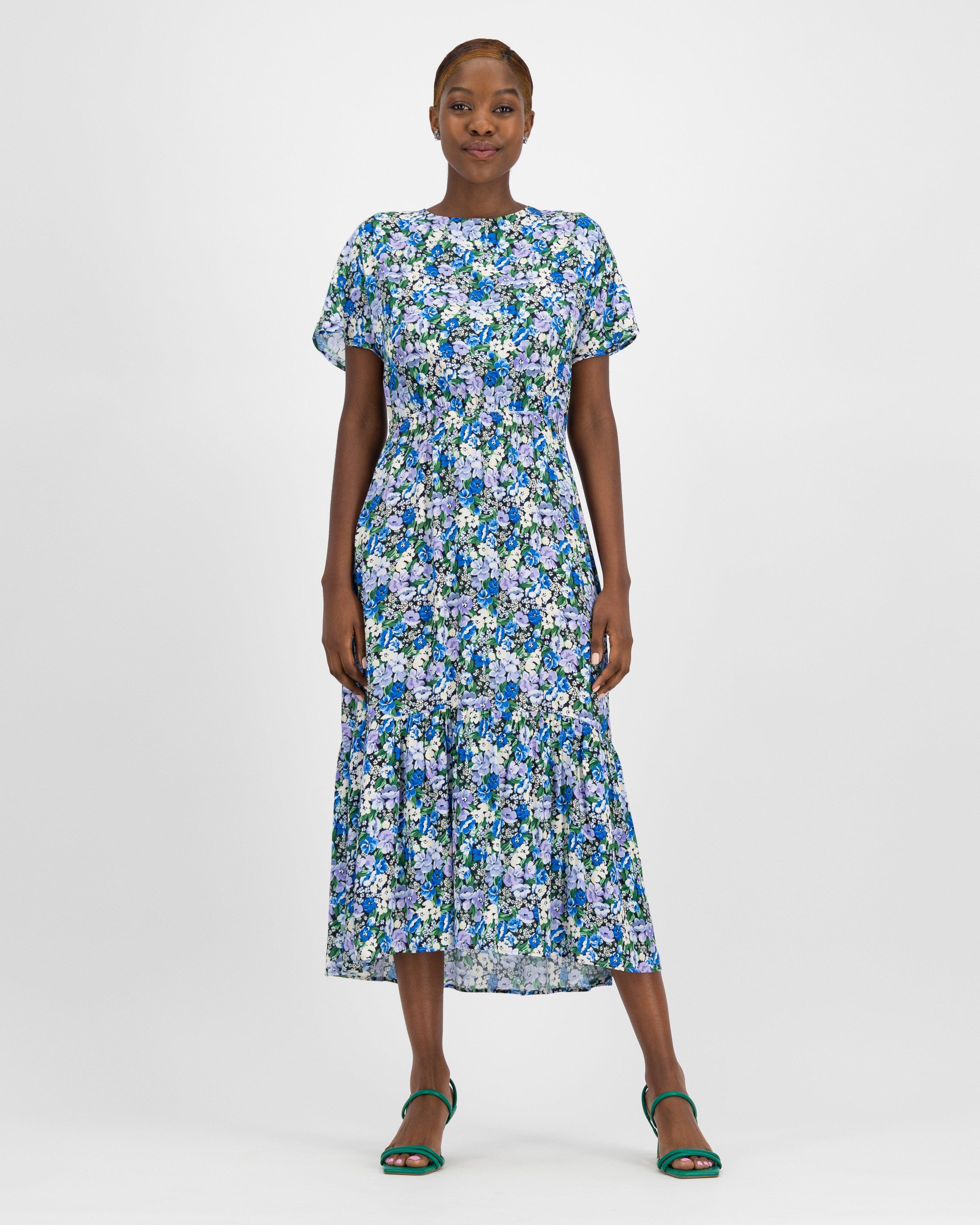 Leila Floral Tea Dress - Poetry Clothing Store