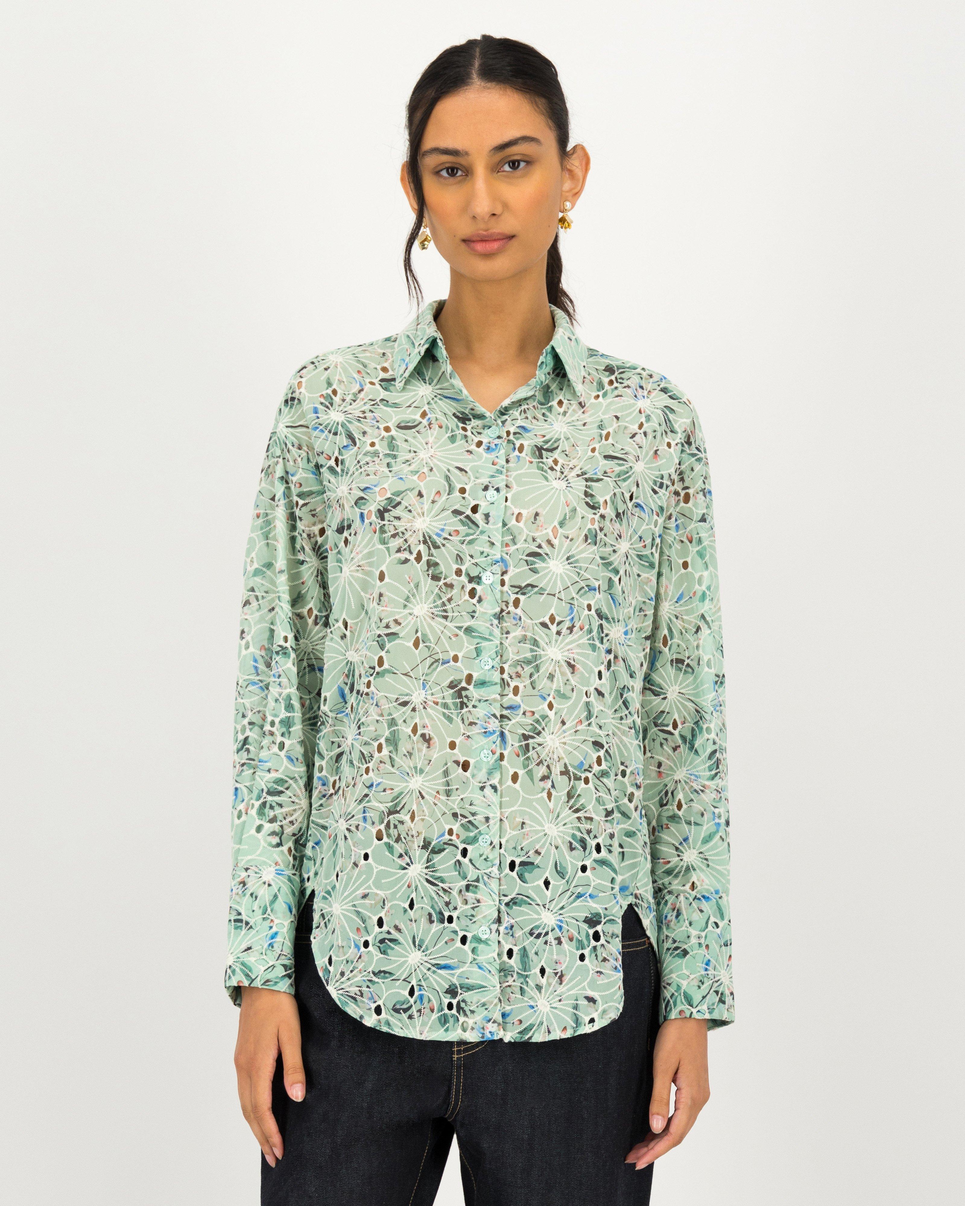 Wren Schiffli Printed Blouse - Poetry Clothing Store