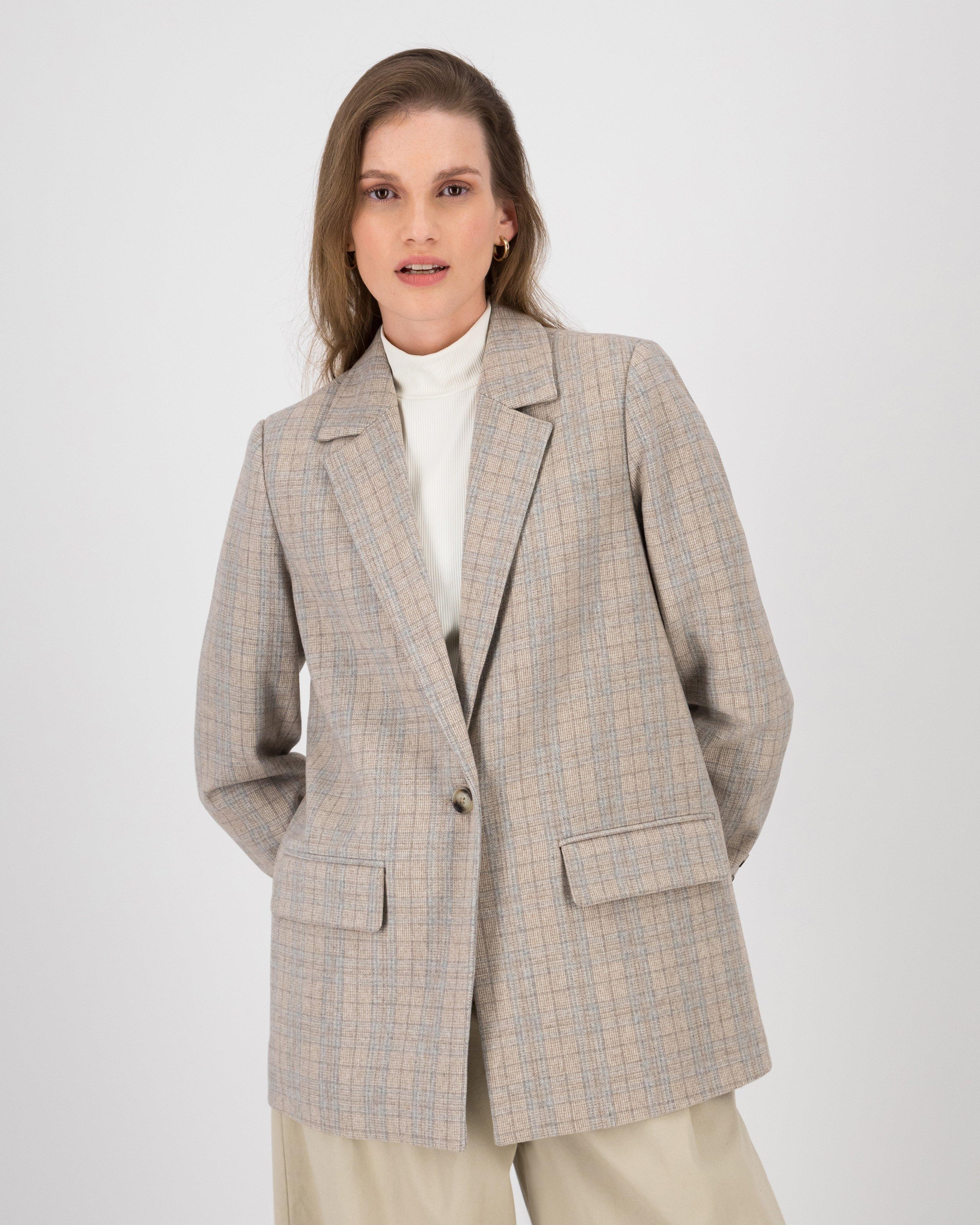 Tucker Wool Blend Check Blazer - Poetry Clothing Store