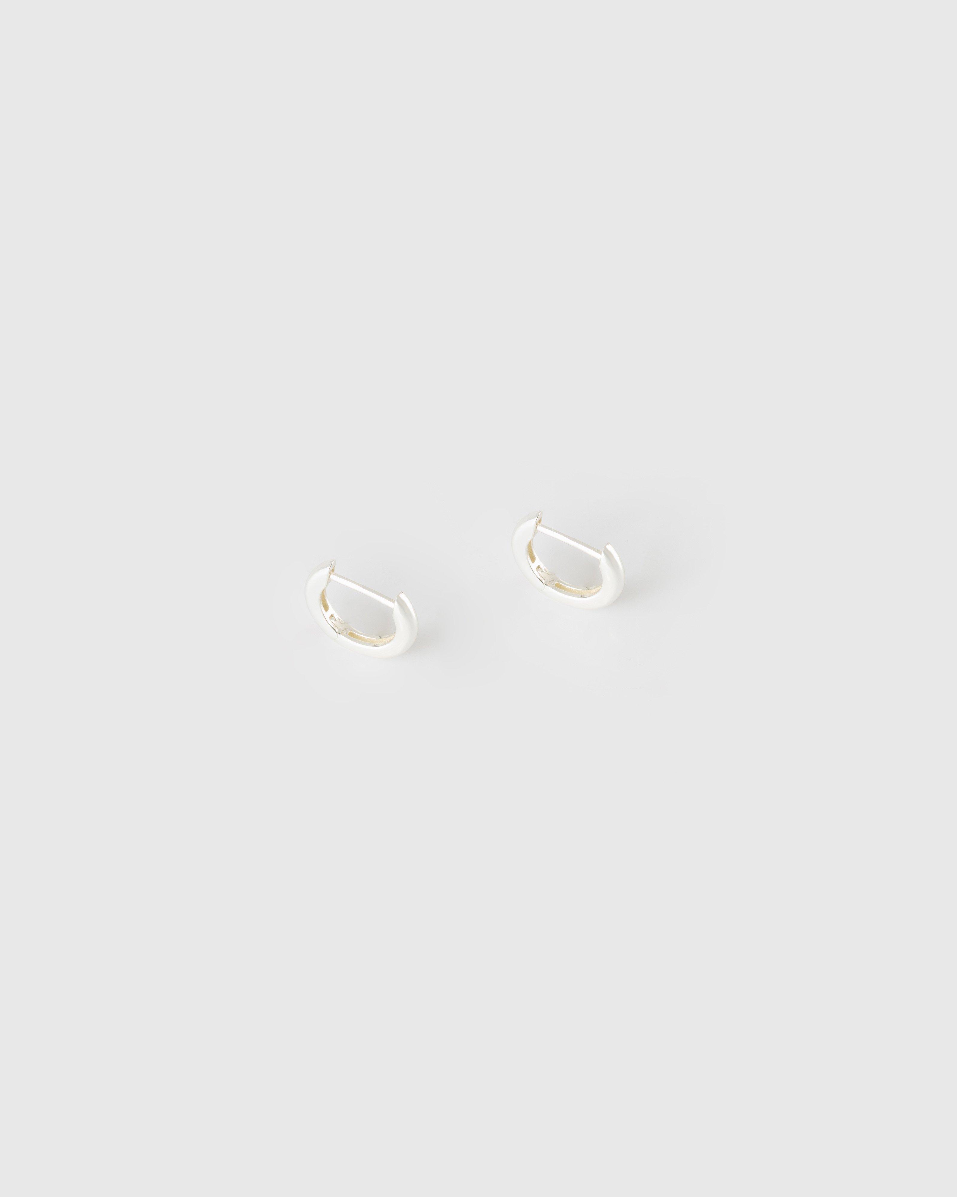 Sterling Silver Small Tube Hoop Earrings Poetry Clothing Store