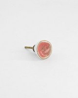 Gold Rim Knob -  pink
