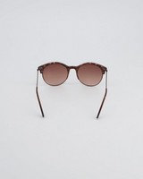 Poetry Round Clubmaster Sunglasses  -  brown-gold